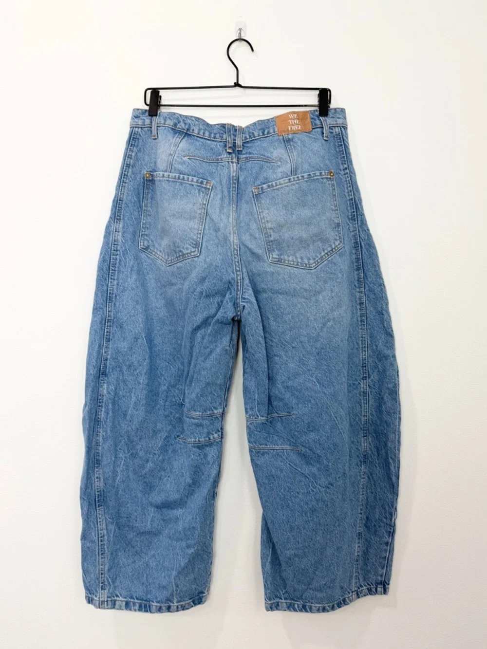 We The Free Good Luck Mid-Rise Barrel Jeans Ultra Light Beam 31 - Picture 3 of 8